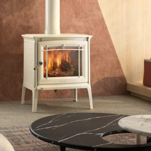 Hergom Shelburne Kaminofen Gusseisen Beige